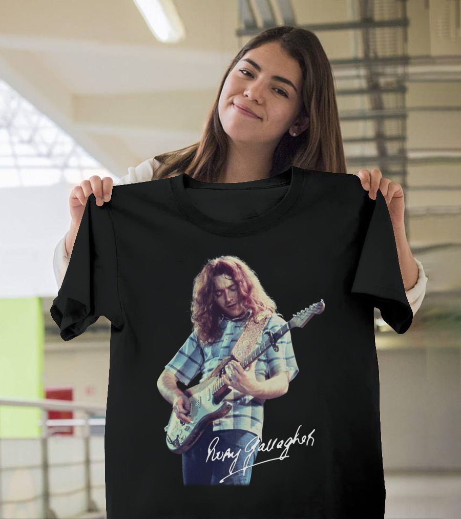 Rory Gallagher Iconic Guitarist with Signature Blues Performance T-Shirt