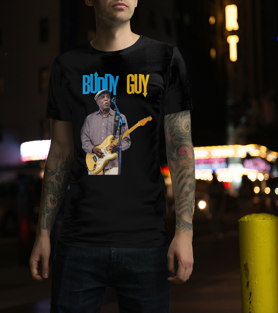 Buddy Guy Electric Blues Performance With Guitar And Microphone T-Shirt