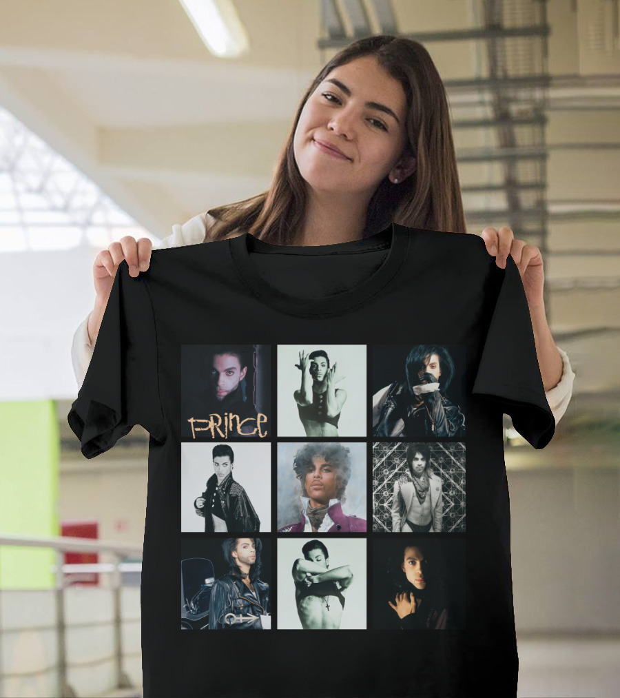 Prince Iconic Album Collection Collage: The Very Best Imagery T-Shirt