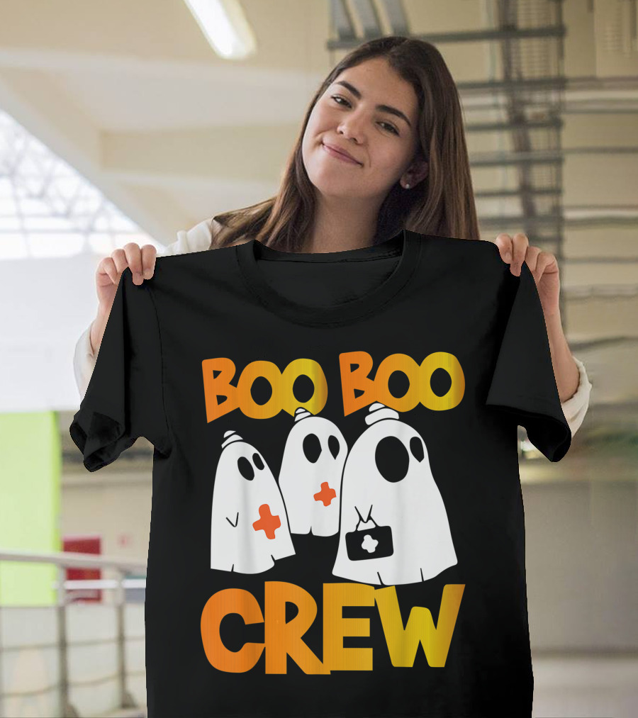 Boo Boo Crew Nurse Ghost Halloween T-Shirt