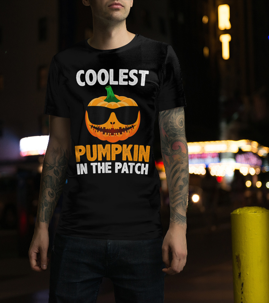 Coolest Pumpkin In The Patch With Sunglasses T-Shirt