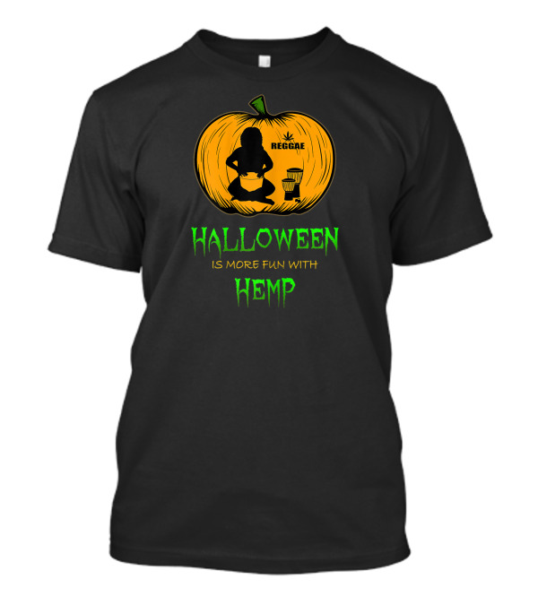 Halloween Is More Fun With Hemp Reggae Pumpkin T-Shirt