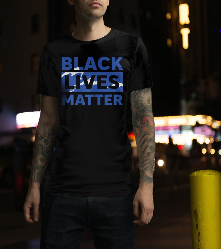 Black Lives Matter Blue White Wave Foamposite One Best T-Shirt