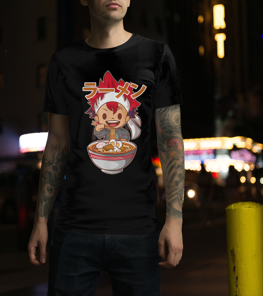Ramen Anime Character Eating Noodles T-Shirt