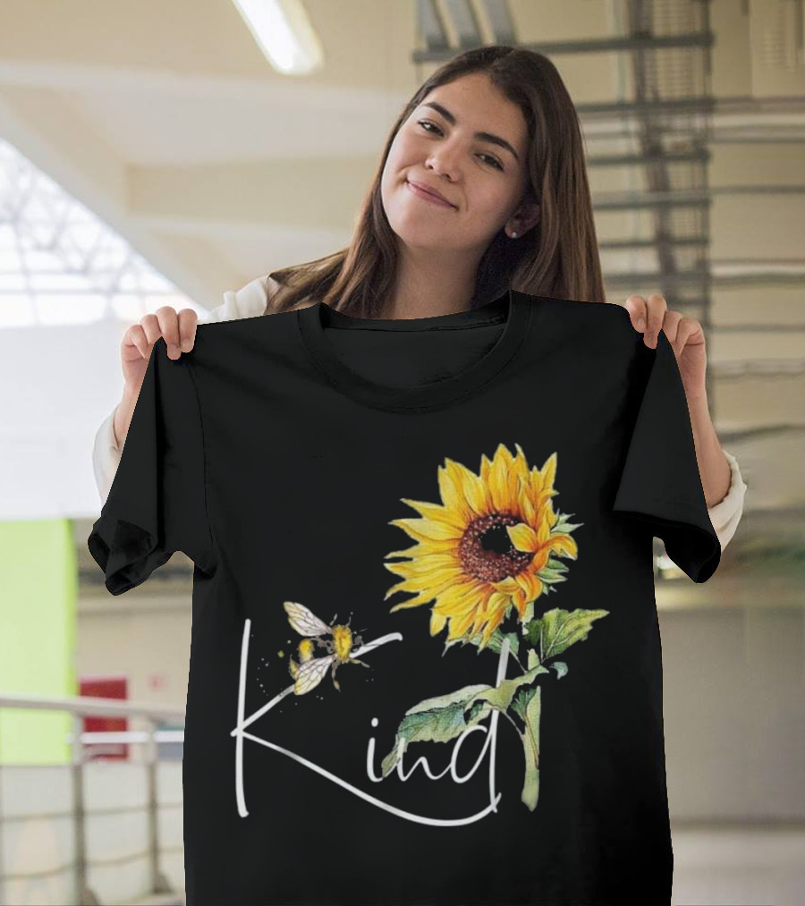 Kind Bee Sunflower Teacher T-Shirt