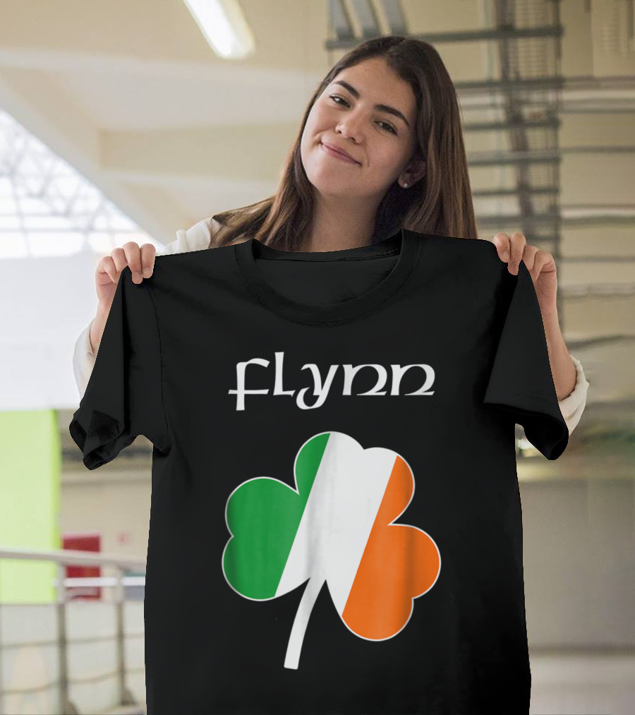 Flynn Family Ireland Shamrock Emblem T-Shirt