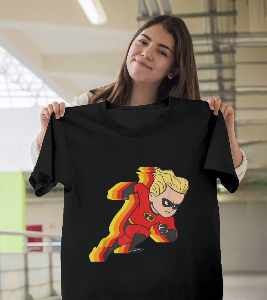 Dash Parr Speed Running from Disney Pixar's The Incredibles Iconic Character T-Shirt