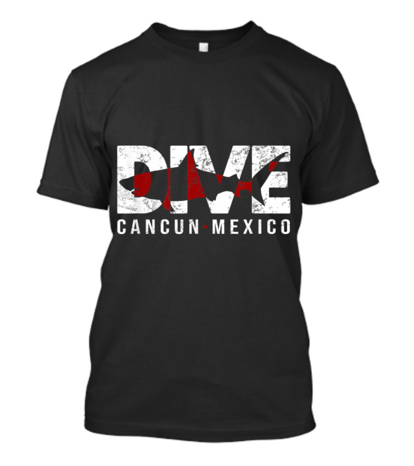 Dive Cancun Mexico Scuba Diving Diver Shark T-Shirt