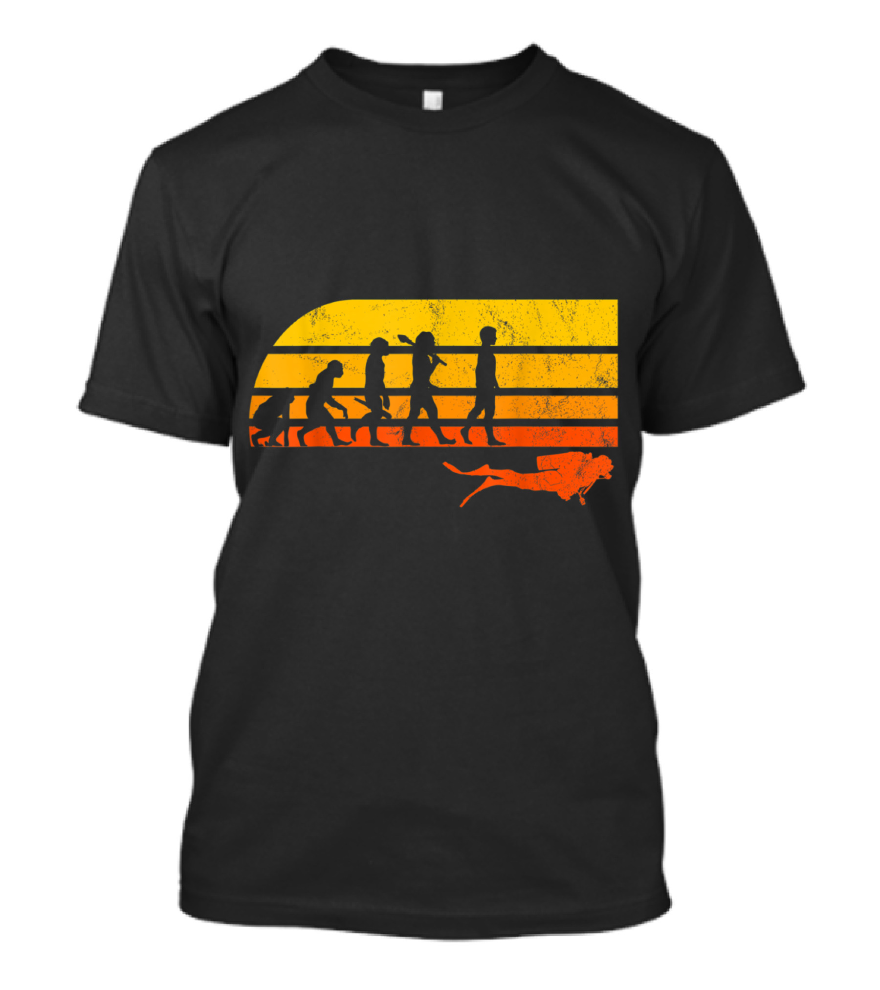 Evolution Of Dive Scuba Diver Underwater Adventure T-Shirt