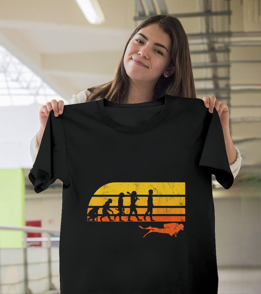 Evolution Of Dive Scuba Diver Underwater Adventure T-Shirt