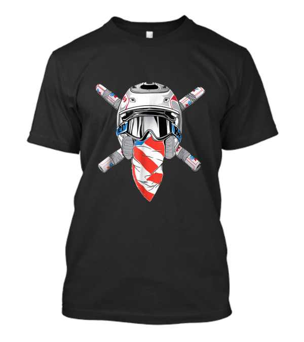 Send It American USA 2 Stroke Helmet With Bandana And Goggles T-Shirt