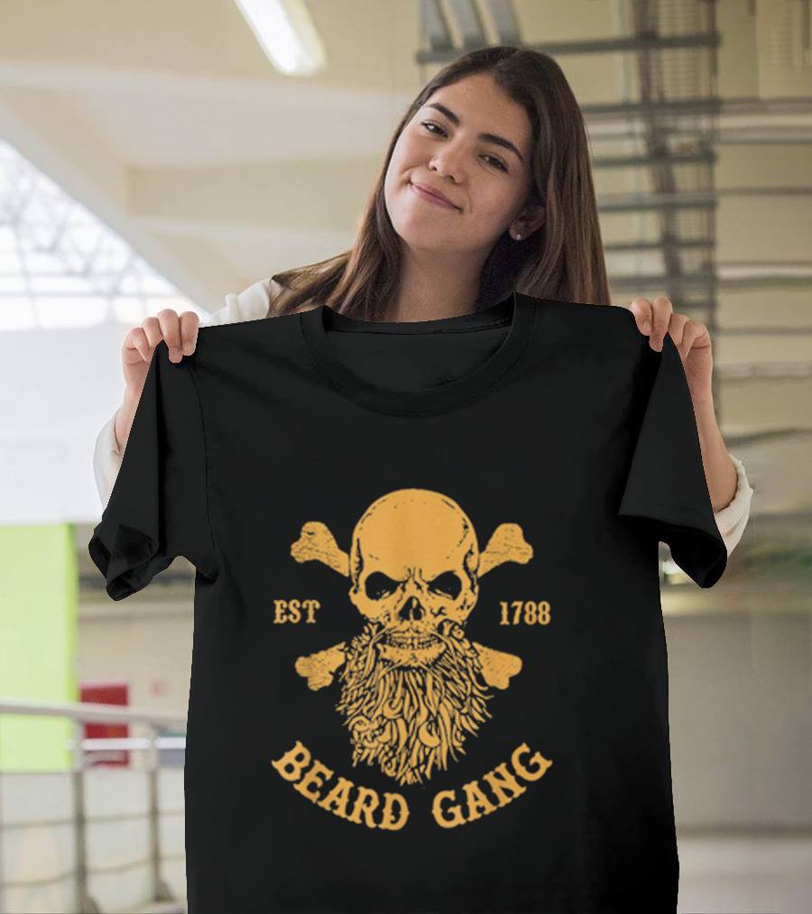 BEARD GANG EST 1788 Skull and Crossbones T-Shirt