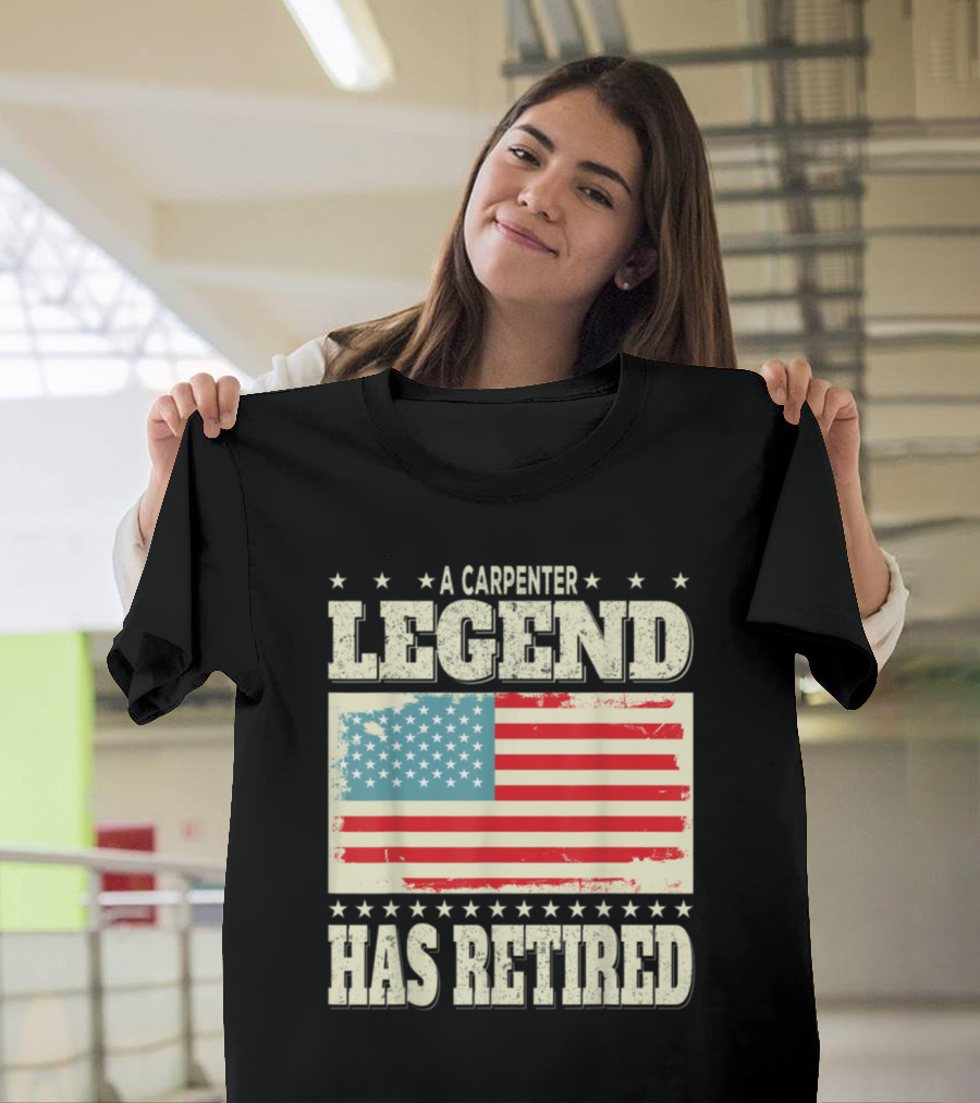 A Carpenter Legend Has Retired American Flag T-Shirt