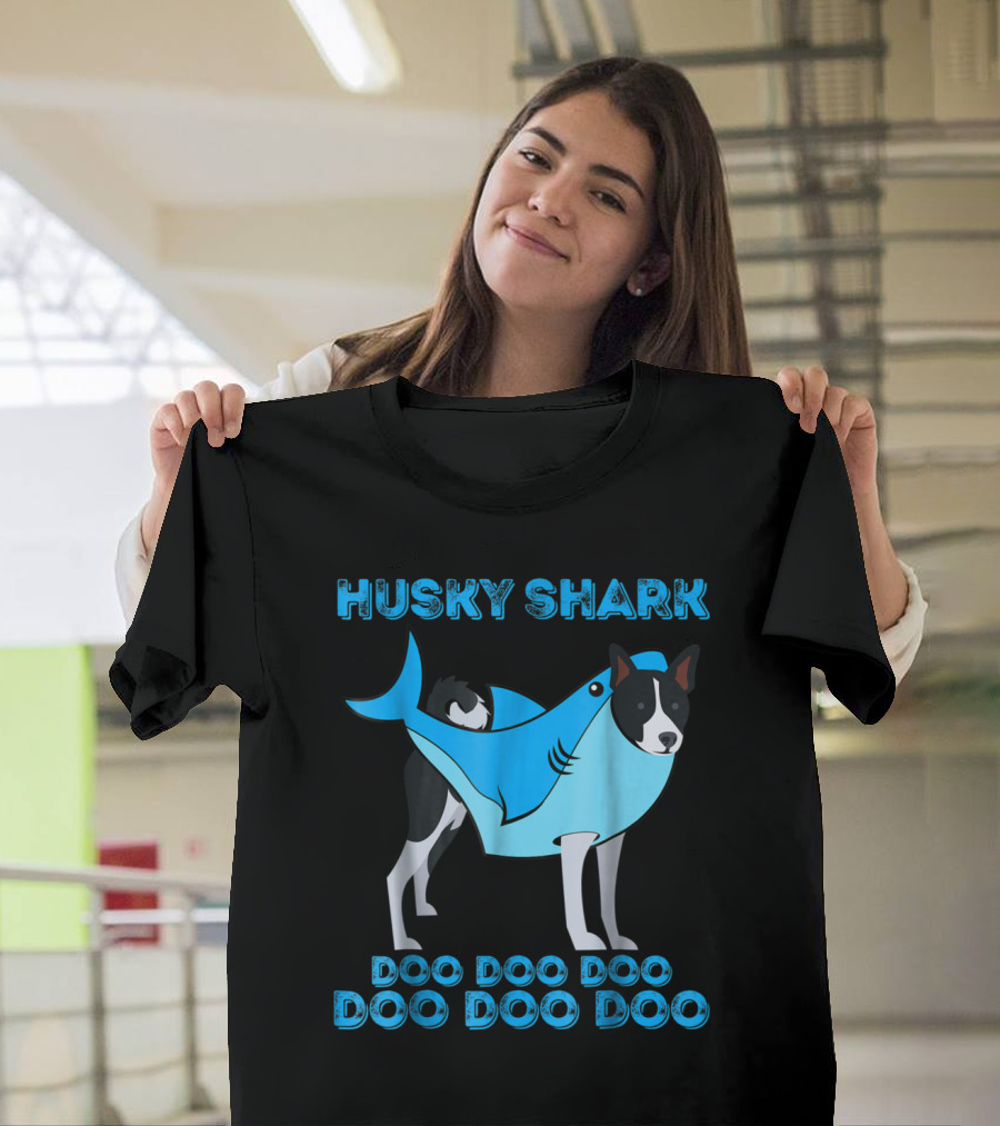 Husky Shark Costume Dog Doo Doo Doo Doo Doo Doo T-Shirt