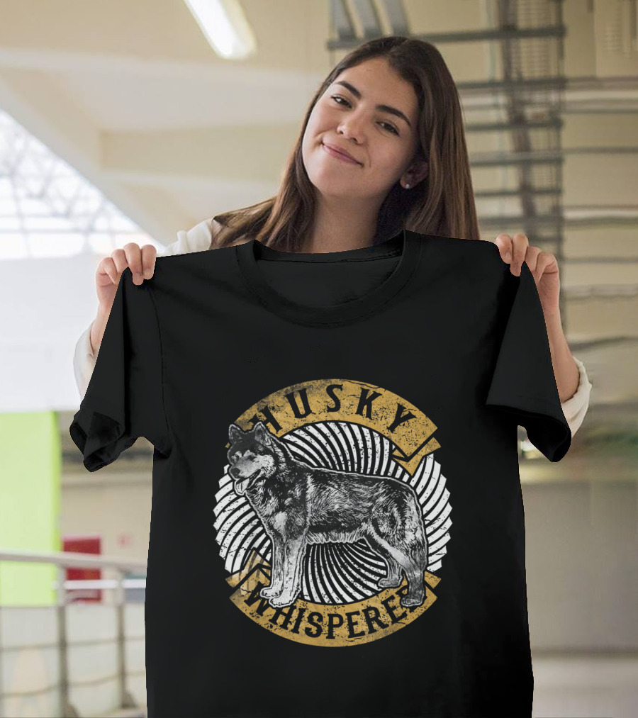Husky Whisperer Siberian Love Funny Canine Spiral T-Shirt