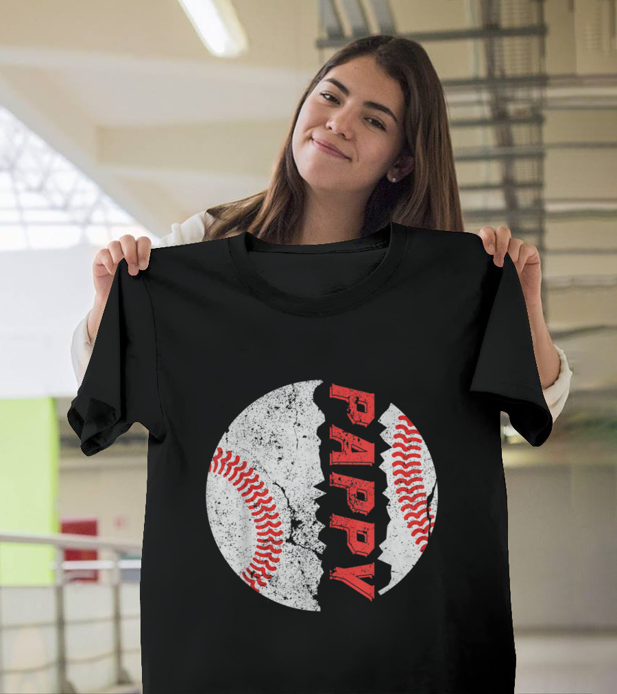 Pappy Vintage Distressed Baseball Softball Fan Gear T-Shirt