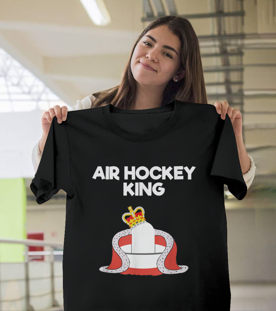 Air Hockey King with Crown and Robe T-Shirt