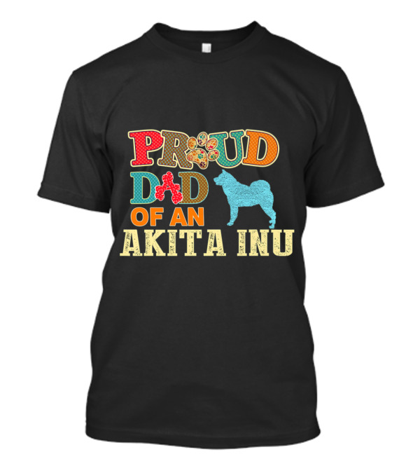 Proud Dad Of An Akita Inu Dog Lovers Graphic T-Shirt