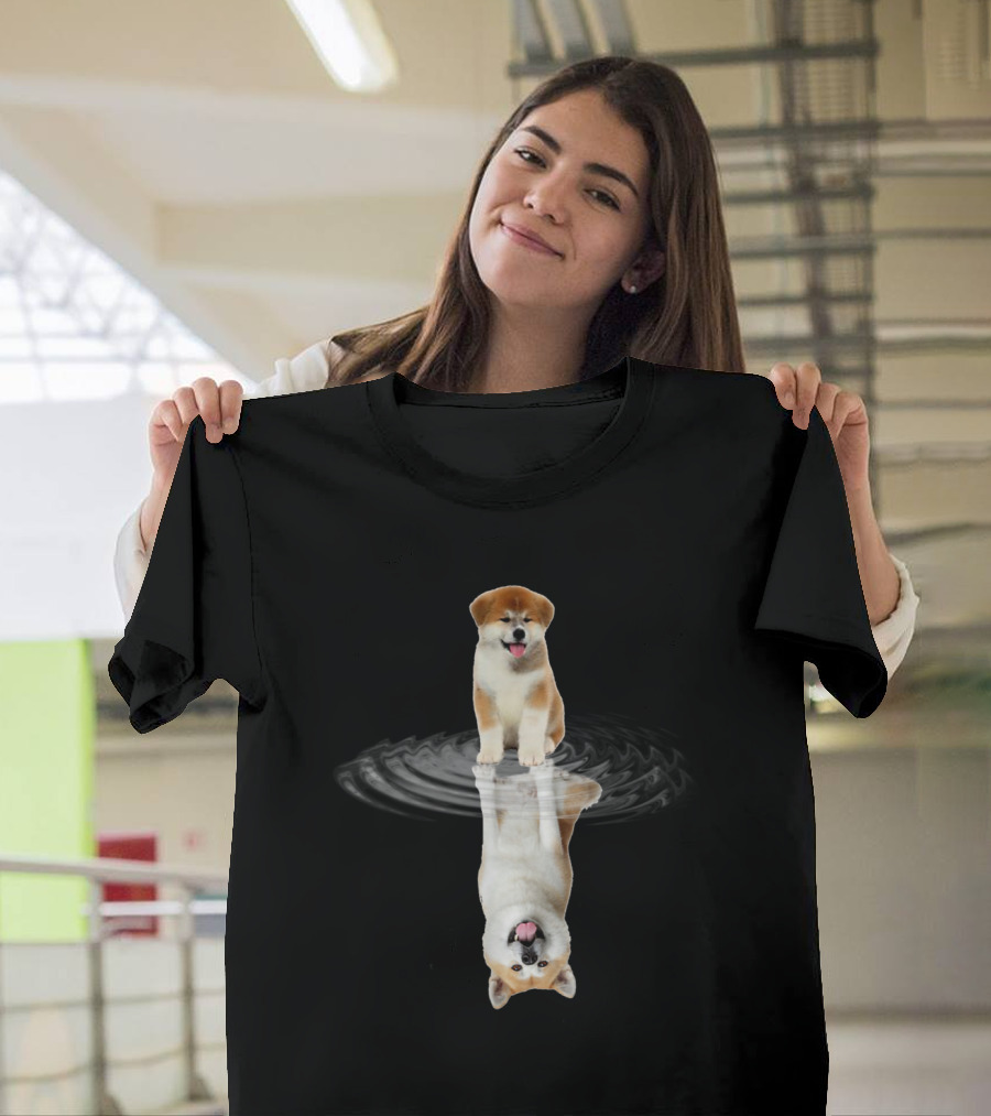 Akita Dog Reflection Humor T-Shirt