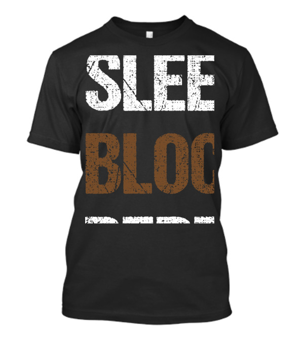 Eat Sleep Block Repeat Football Offensive Game Plan T-Shirt
