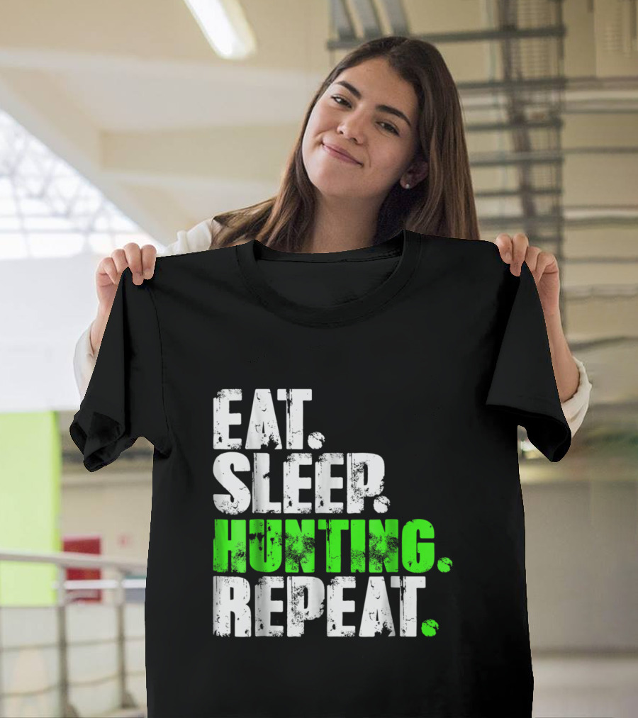 Eat Sleep Hunting Repeat Coach Bow Archery Lifestyle Cycle T-Shirt