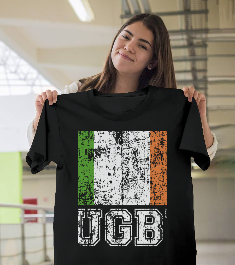 Ireland Rugby Flag Colors Vintage UGB T-Shirt