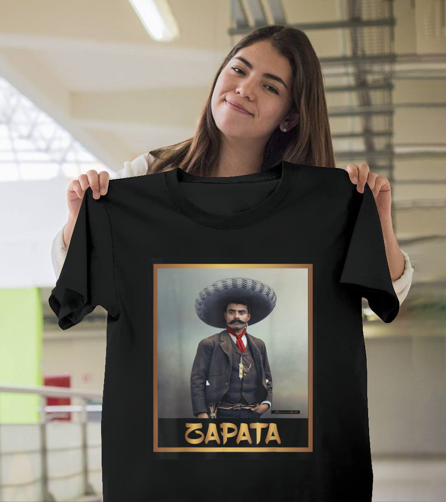 Zapata Gold Iconic Historical Mexican Revolutionary Leader T-Shirt