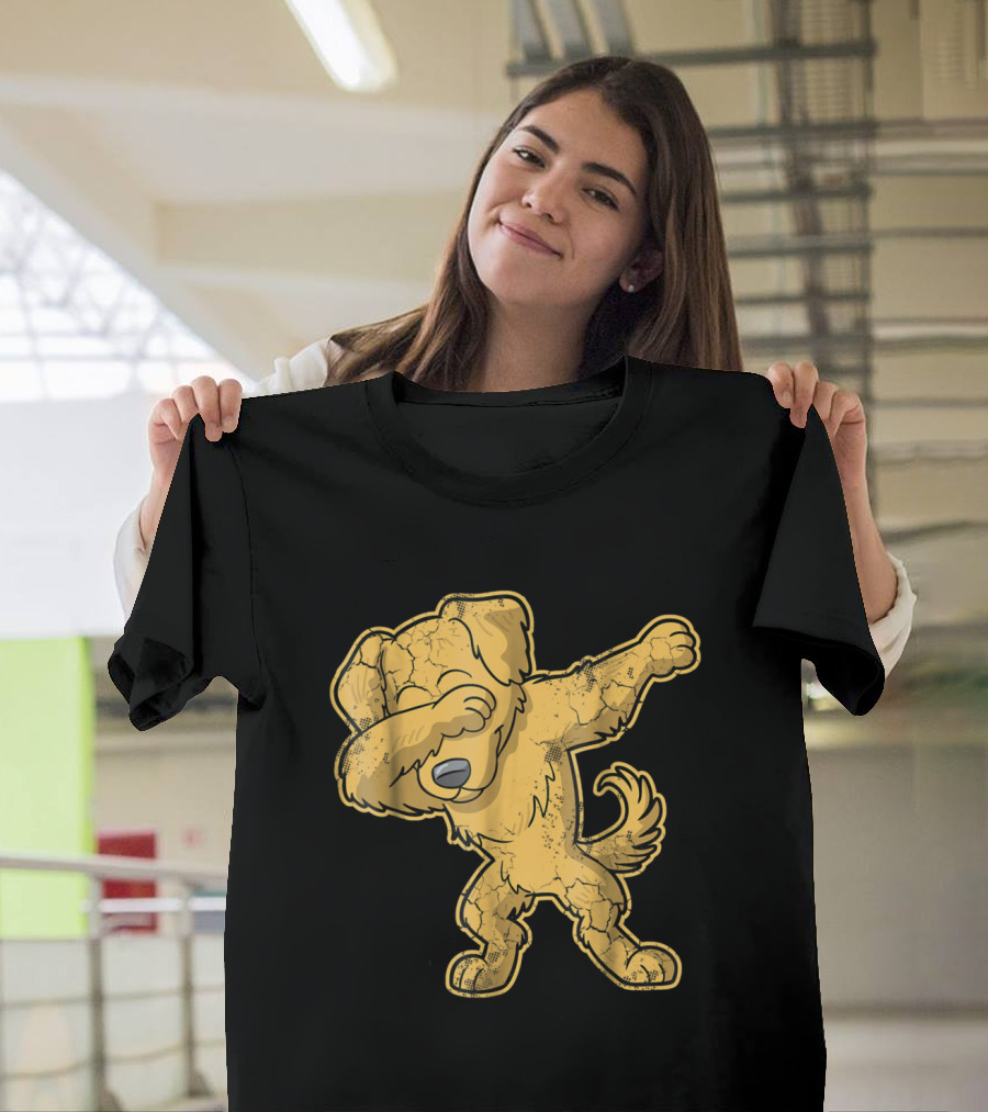 Golden Retriever Dabbing Dog Dab Funny Dance Pose T-Shirt