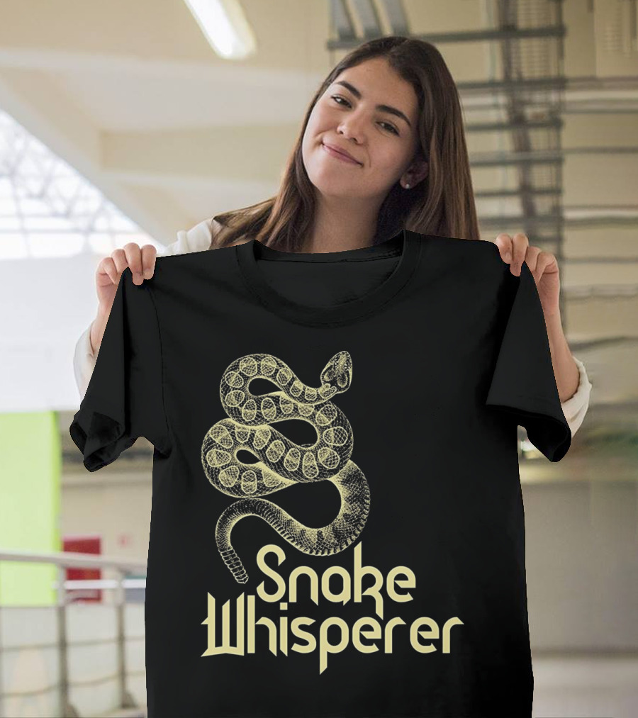 Vintage Snake Whisperer Graphic with Coiled Serpent T-Shirt