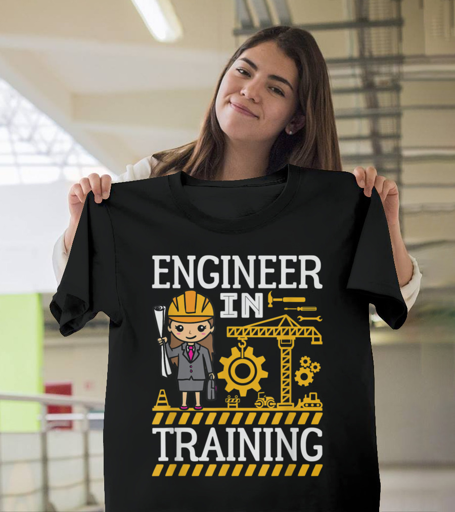 Engineer in Training Future Construction Tools and Crane T-Shirt