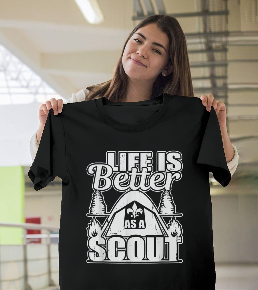 Life Is Better as a Scout Camping Adventure T-Shirt