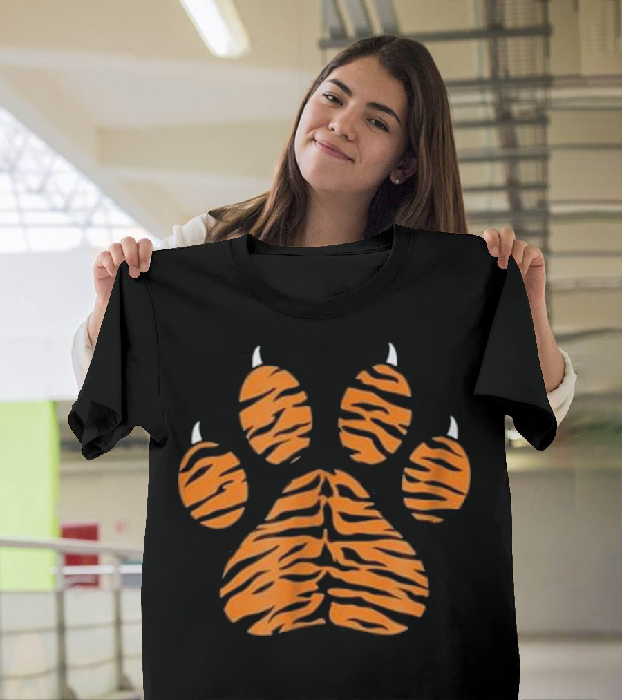 Tiger Stripes Paw Prints T-Shirt