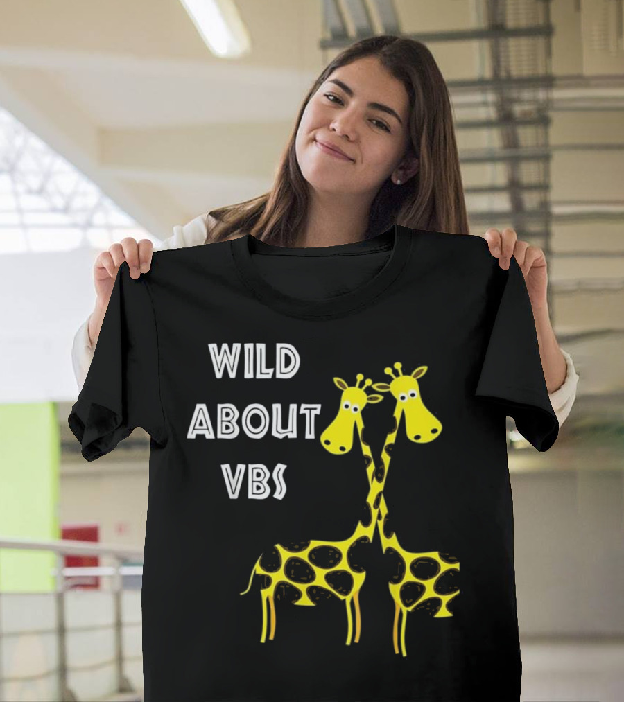 Wild About VBS Giraffe Fun with Two Yellow Cartoon Giraffes T-Shirt