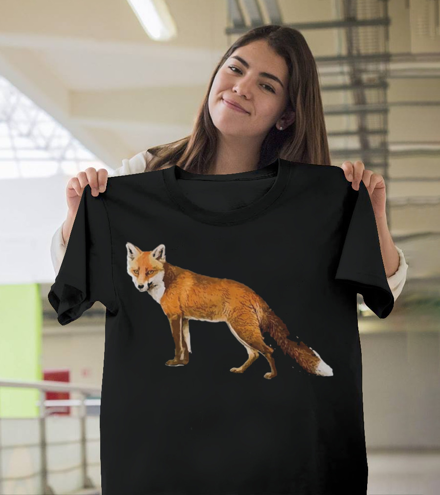 Wild Fantastic Fox Illustration Bold Red Fox T-Shirt