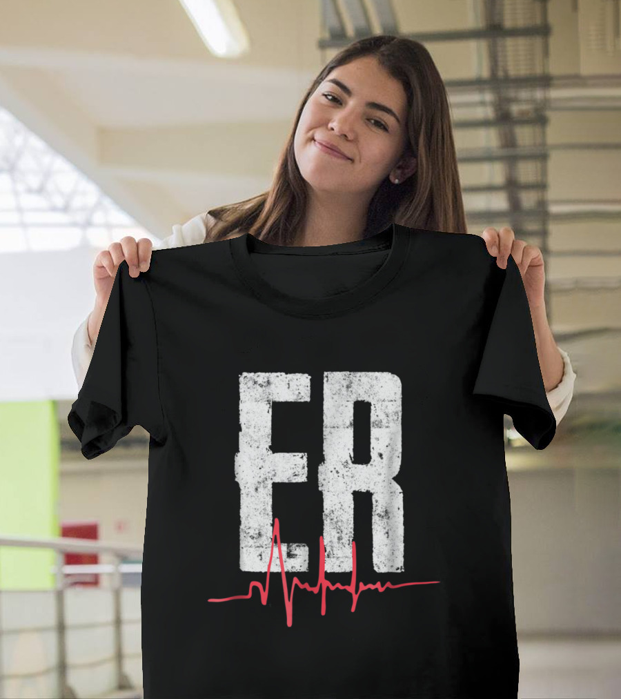 ER Nurse Heartbeat Emergency Room T-Shirt
