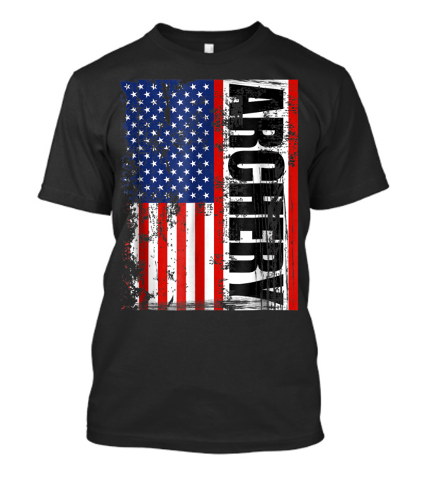 Archery American Flag Vintage Style Archer T-Shirt