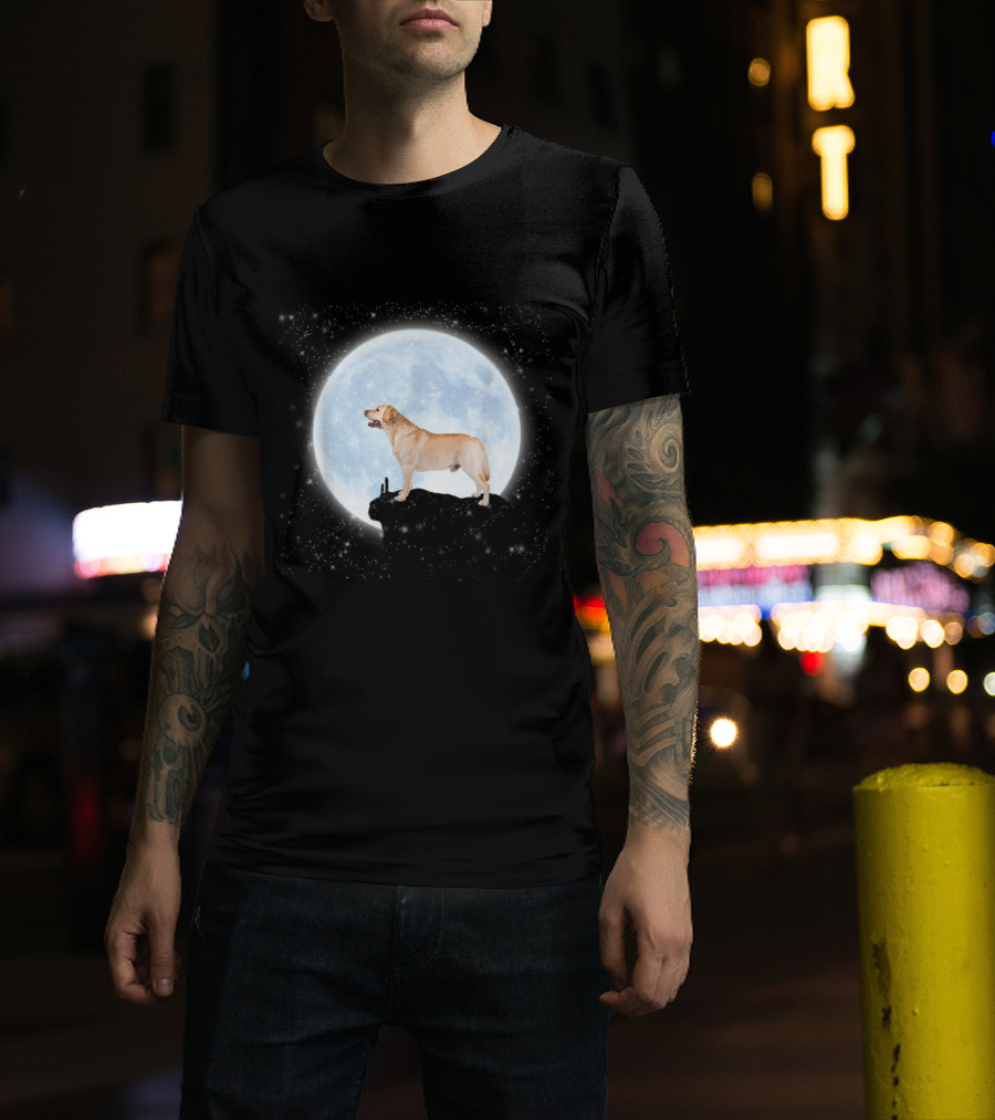Funny Labrador Lab Dog Howling At Moon T-Shirt