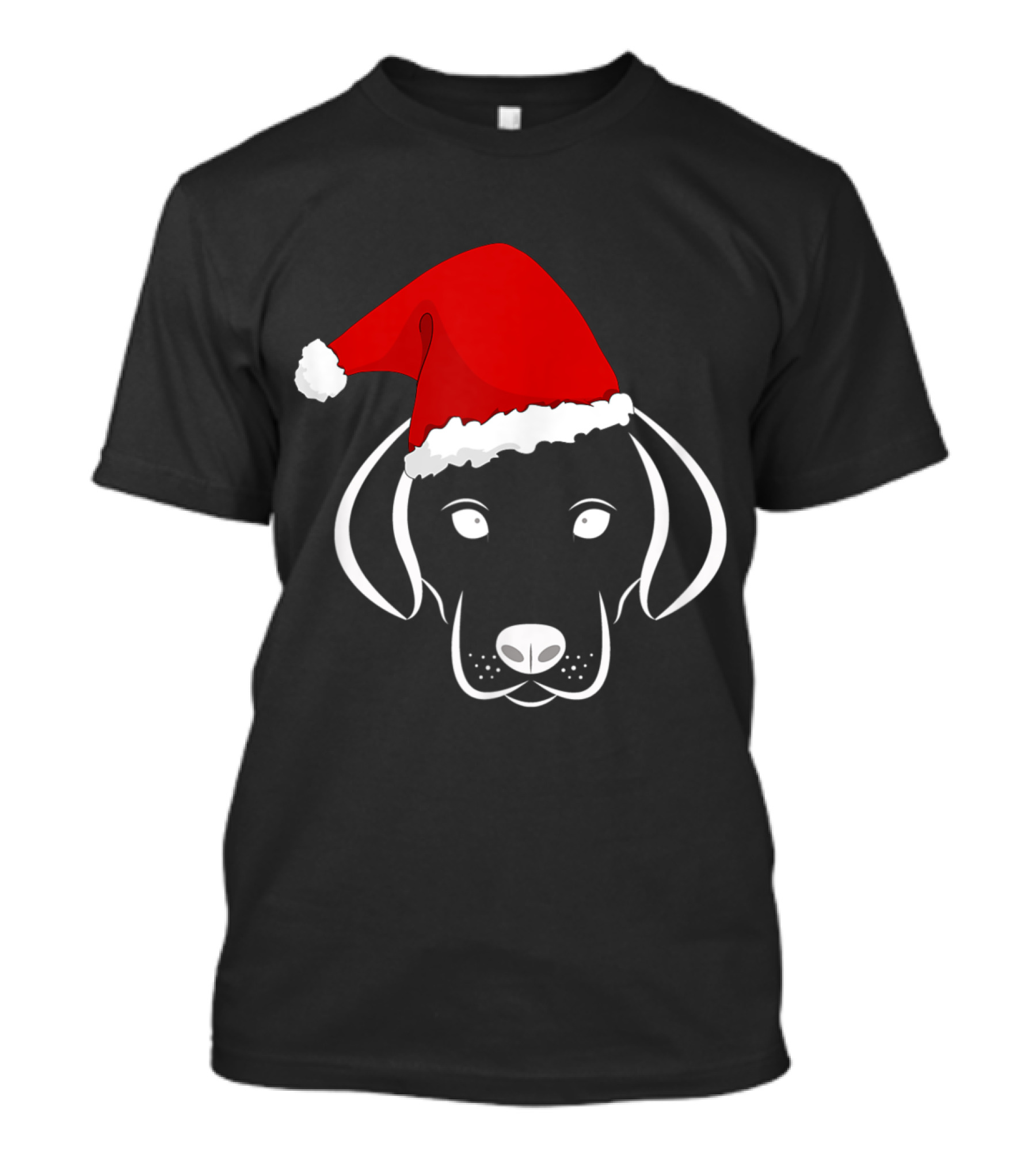 Funny Labrador Retriever Santa Hat Holiday T-Shirt
