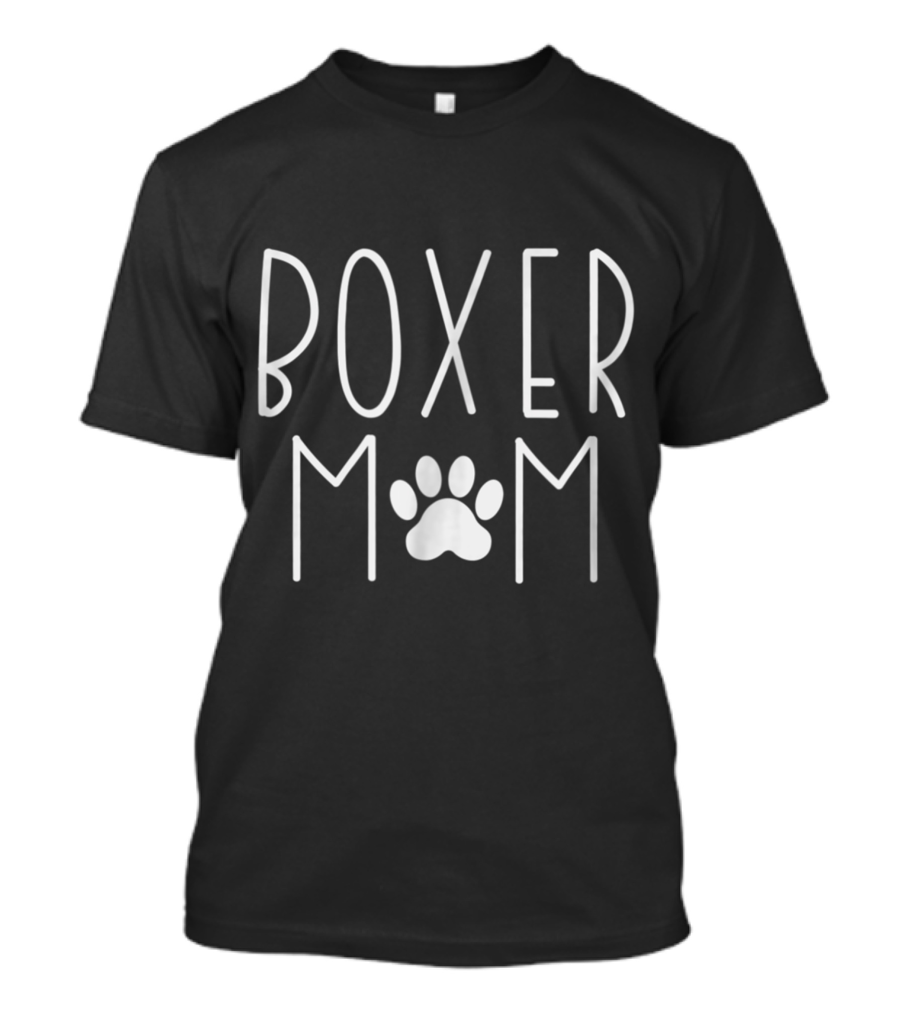 Boxer Mom Paw Print Boxer Dog T-Shirt
