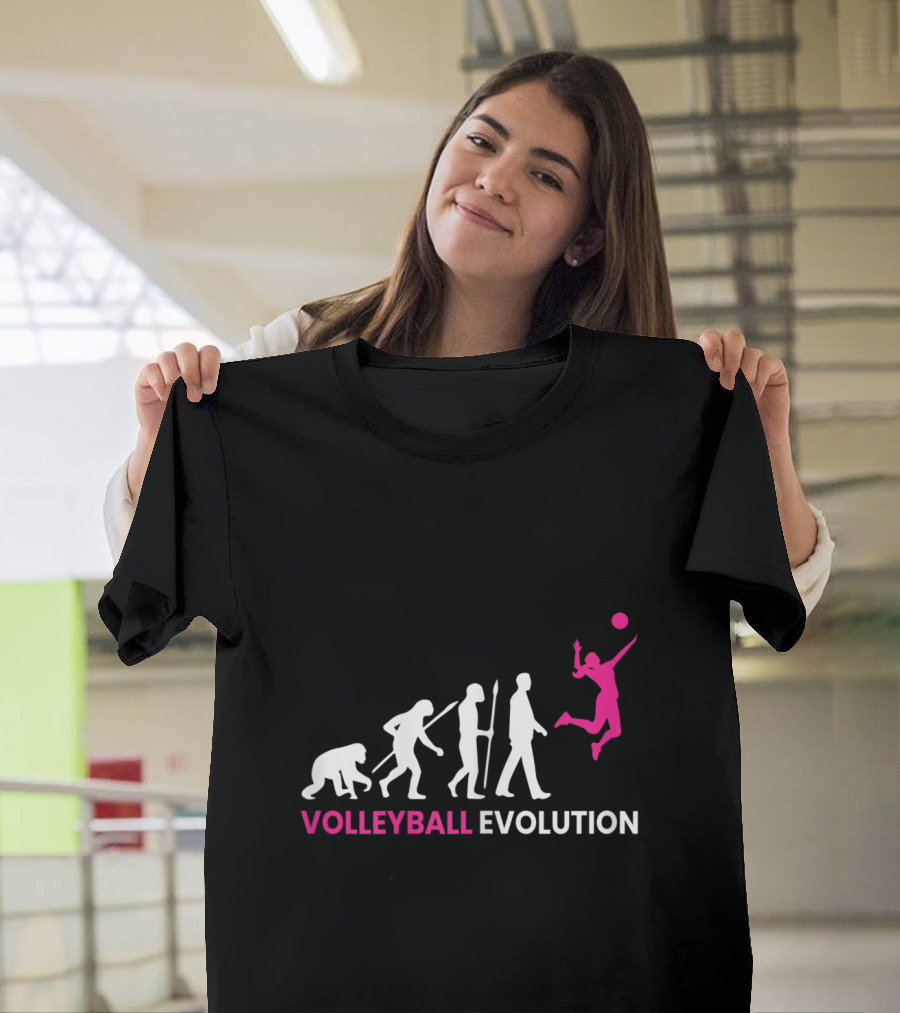 Volleyball Evolution Of Woman To Player T-Shirt