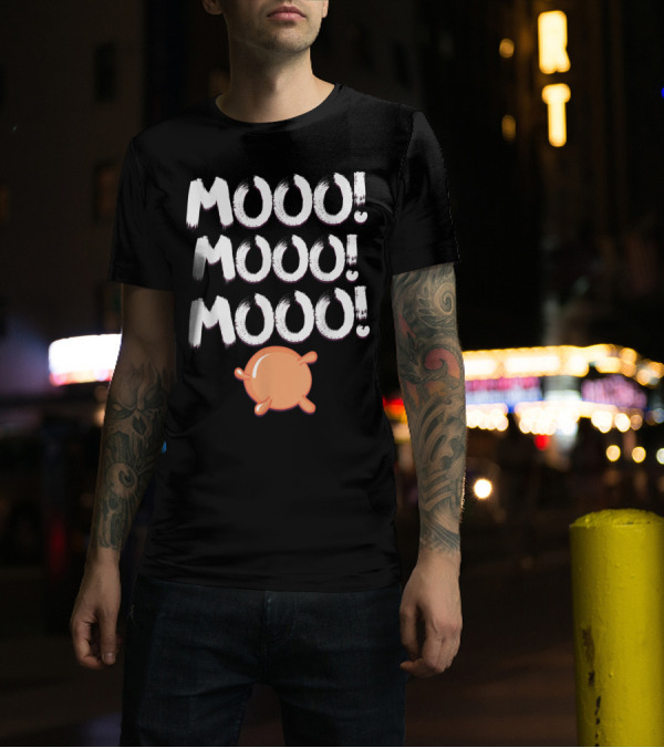 Mooo Mooo Mooo Funny Cow Udder T-Shirt