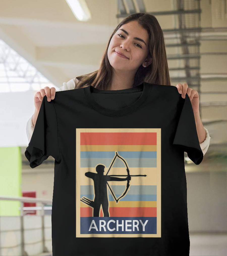 Archery Retro Silhouette in Vintage T-Shirt