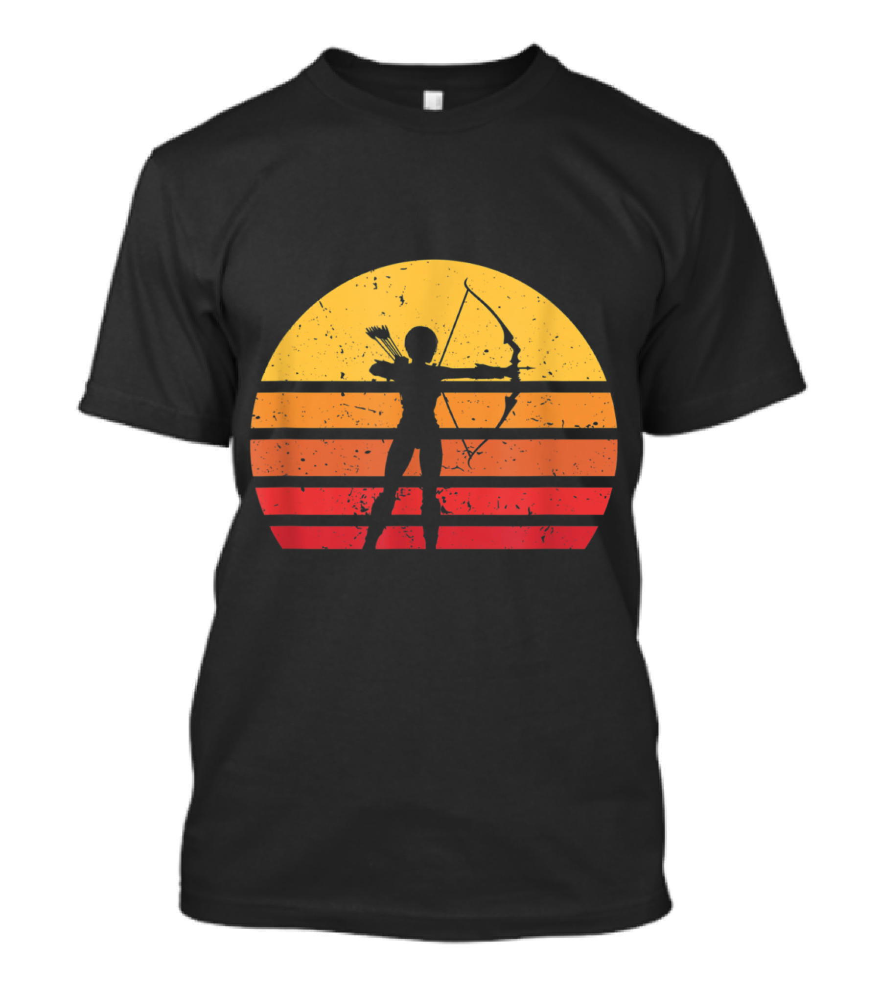 Vintage Archery Women Sunset Silhouette Arch T-Shirt