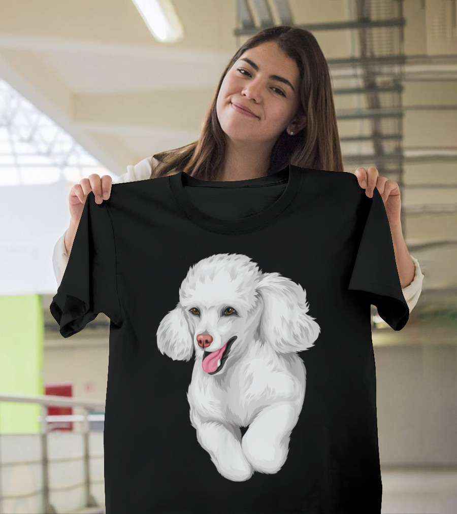 Cute Poodle Face Adorable Fluffy Poodle Expression T-Shirt