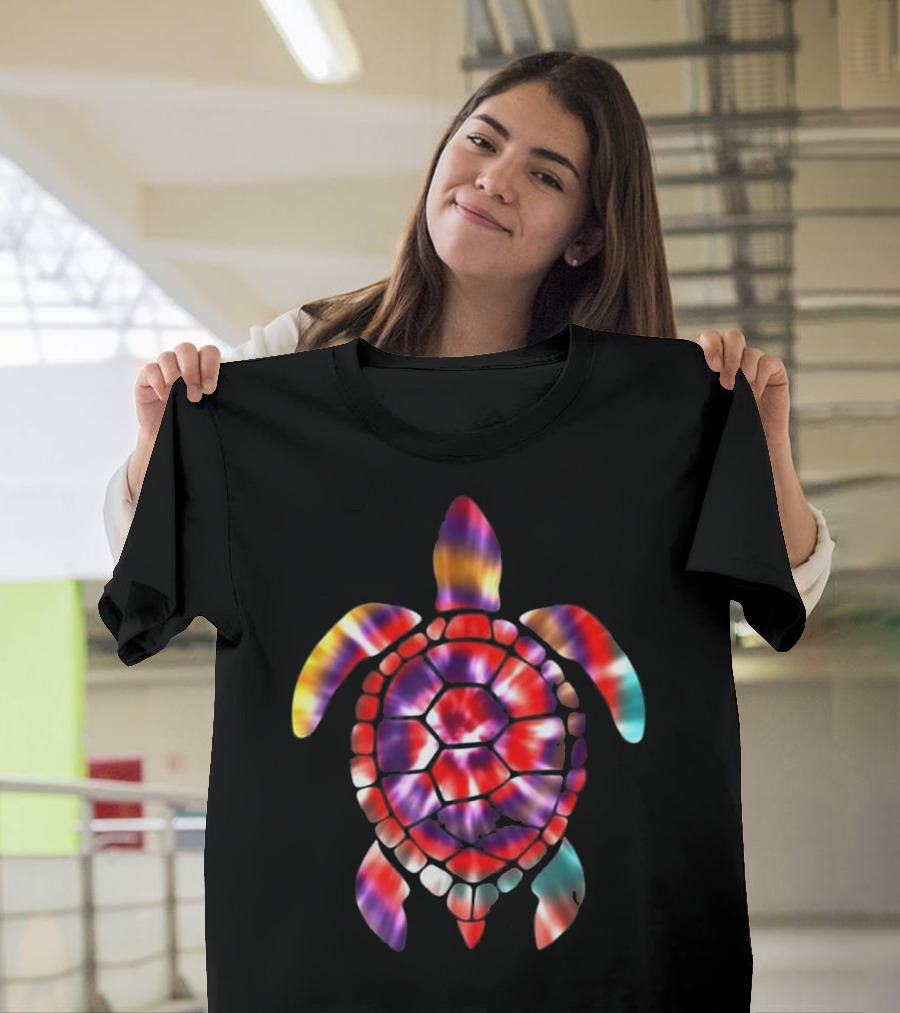 Turtle Tie Dye Sea Turtle Colorful T-Shirt