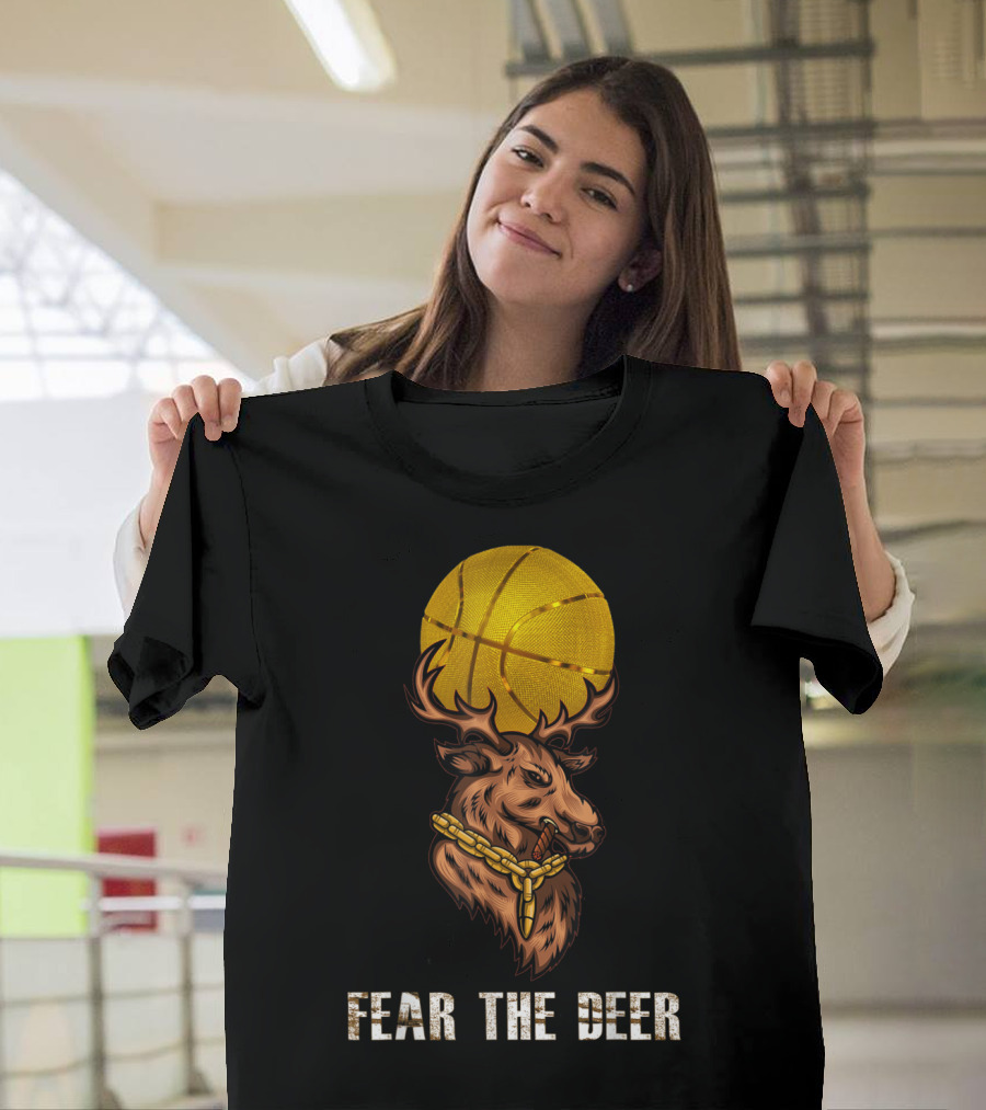 Fear the Deer Milwaukee Basketball Buc Iconic T-Shirt