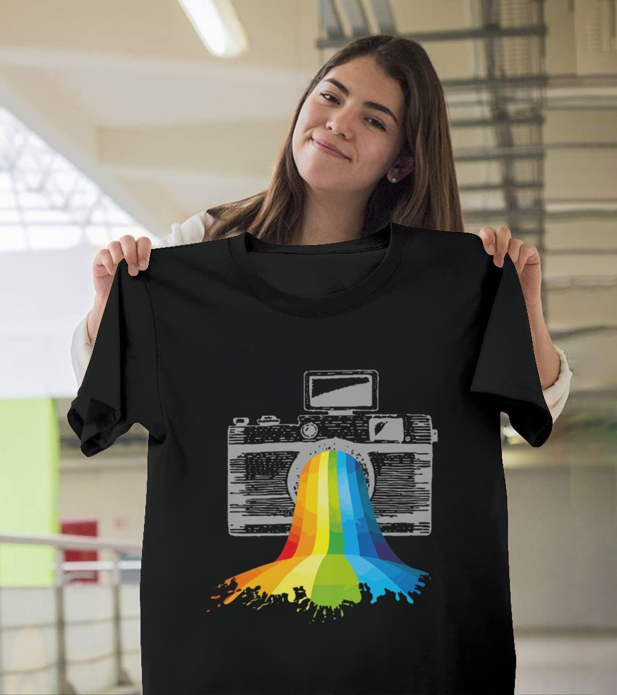 Camera Rainbow Photography Pho Retro T-Shirt