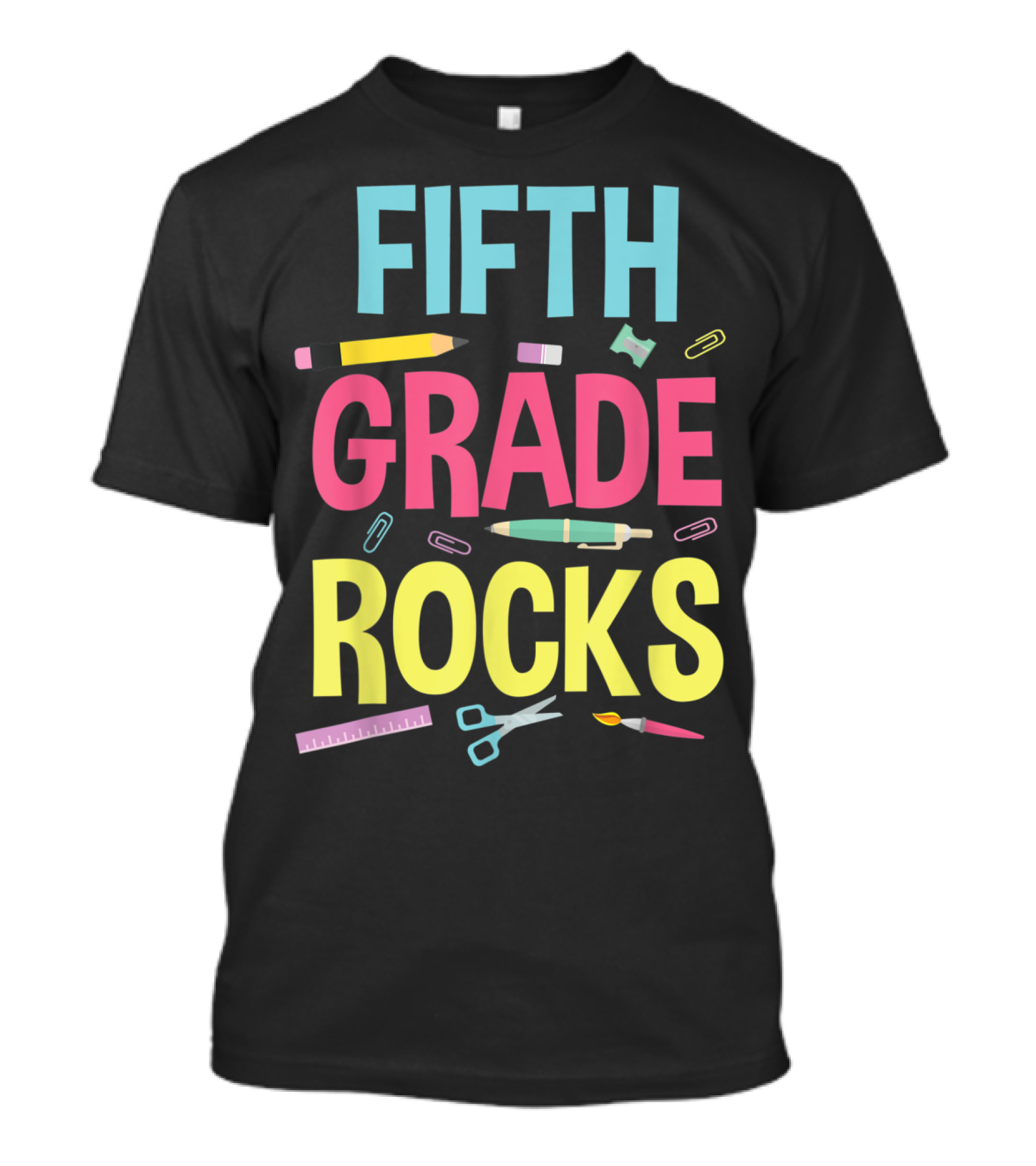 Fifth Grade Rocks Teacher Supplies T-Shirt