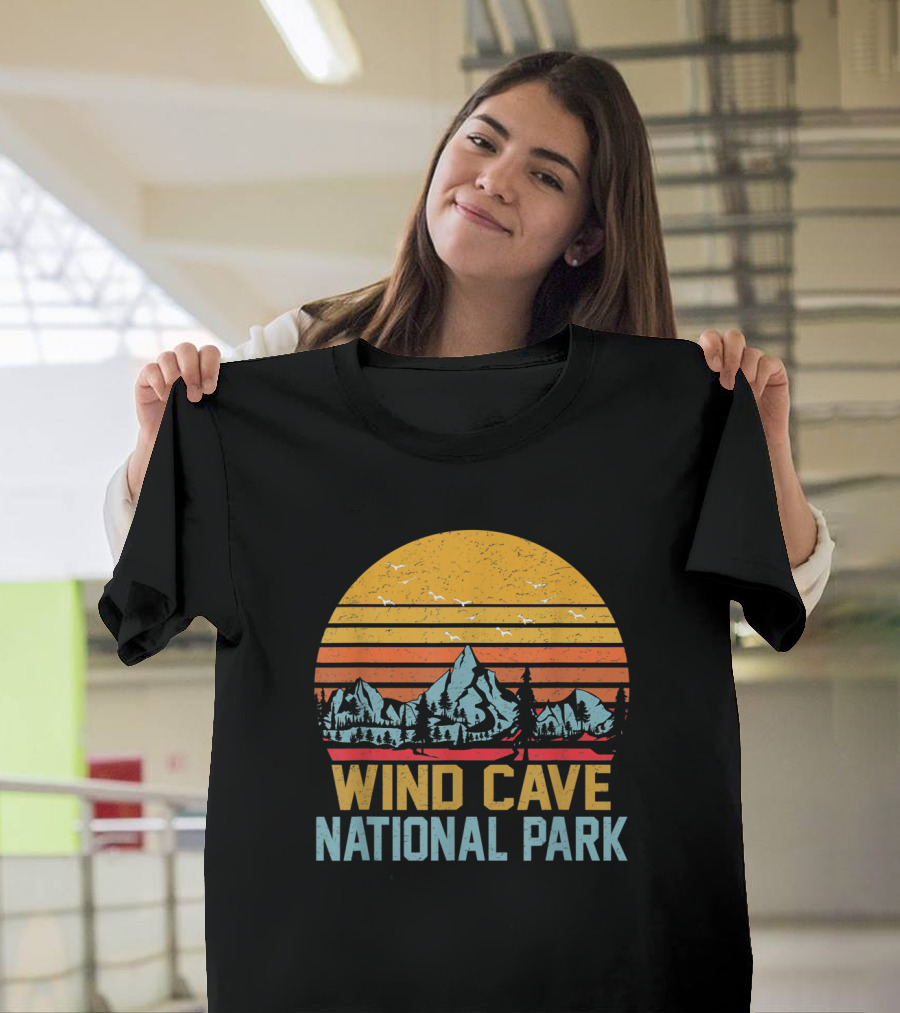 Wind Cave National Park Camping Hiking Adventure T-Shirt