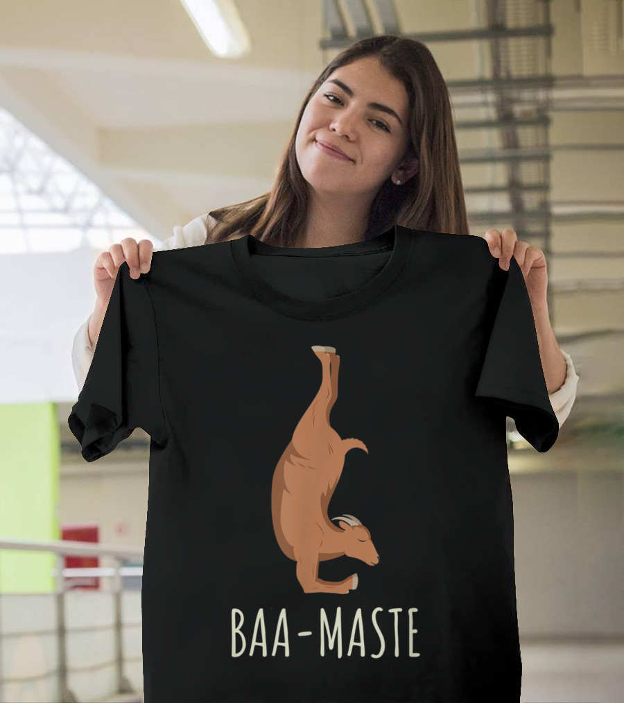 Baa-Maste I Funny Yoga Goat Pun Fun T-Shirt